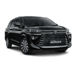 Toyota Avanza hitam tampak depan untuk layanan rental mobil Jakarta dengan driver profesional