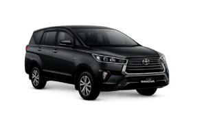 Toyota Innova Reborn hitam untuk layanan sewa mobil Jakarta dengan driver profesional dari Batavia Rent car