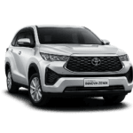 Toyota Innova Zenix type G putih tampak depan untuk layanan sewa mobil Jakarta dengan driver profesional