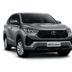 Toyota Innova Zenix Type Q abu-abu tampak depan untuk layanan sewa mobil Jakarta dengan driver profesional