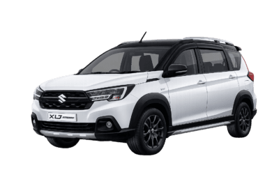 Suzuki XL7 putih dari Batavia Rent car untuk layanan sewa mobil dengan supir di Jakarta