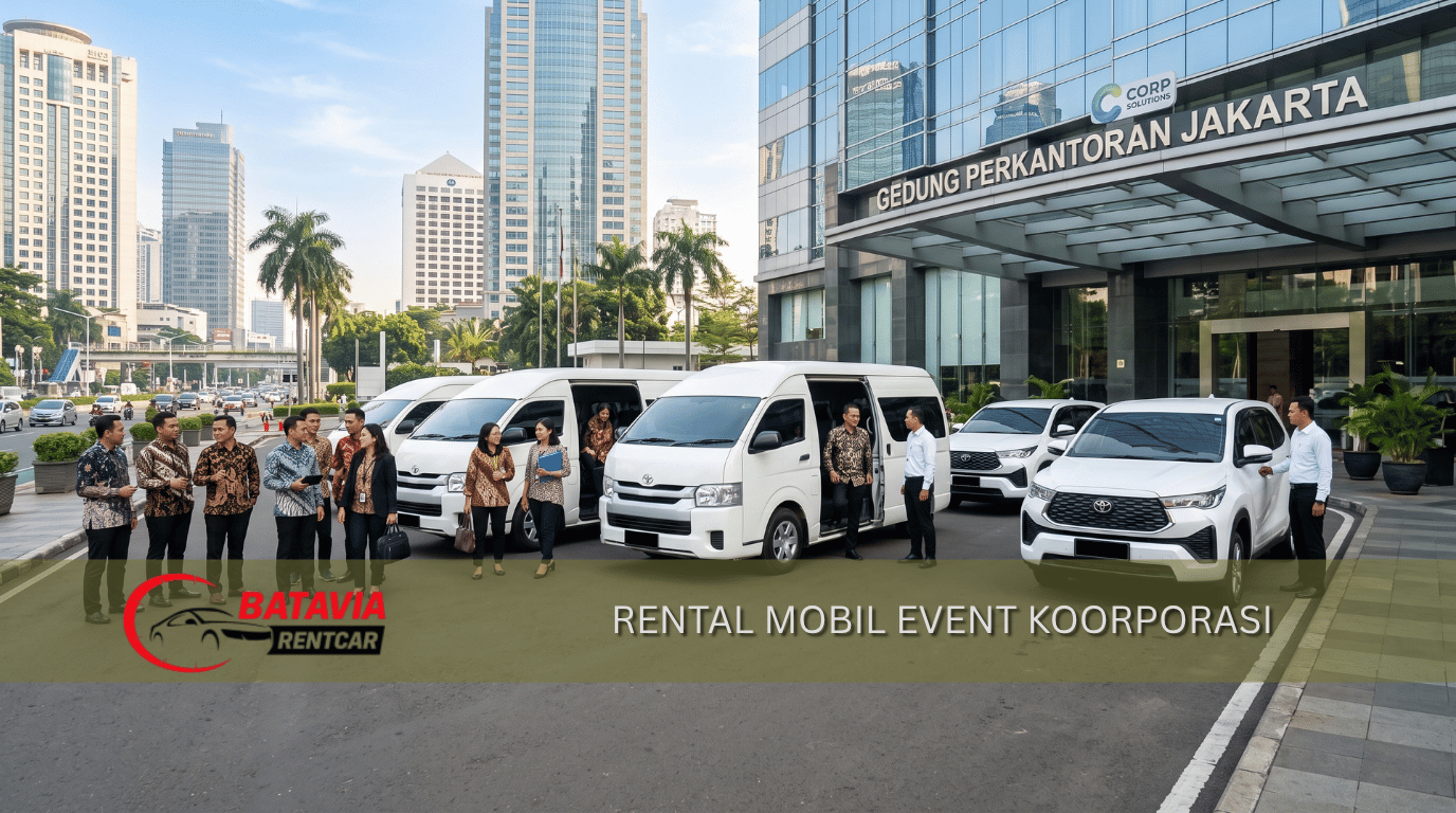 Sewa mobil Jakarta untuk outing gathering dan event korporasi dengan armada Hiace dan Innova